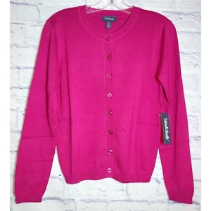 Modcloth When Classic Calls Cardigan Sweater Pink Size S Button Up Barbie Preppy - Picture 1 of 10