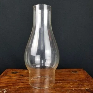 Oil Lamp Chimney Clear Glass  8 1/2" Tall  3" Fitter  4" Bulge at Widest - Picture 1 of 6