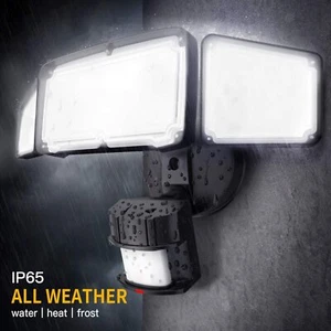 3 Head LED Security Lights Motion Sensor Outdoor Adjustable 30W,Super Brightness - Picture 1 of 5
