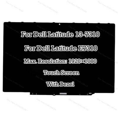 13" Dell Latitude 7310 2-in-1 FHD LCD Touch Screen Display Panel Assembly TM27D - Image 1 of 4