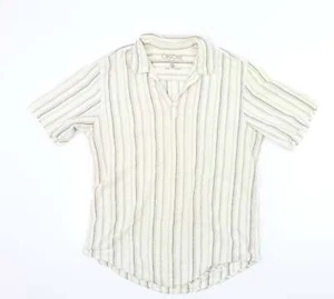Cherokee Mens Brown Striped Cotton blend Size M V-Neck - Picture 1 of 12