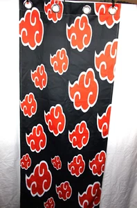 Naruto Akatsuki Logo Rosso e Nero Coppia Pannelli Oscuranti per Tende Finestre - Foto 1 di 6