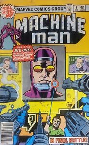 MACHINE MAN #9 Newsstand Edition JACK KIRBY Story & Art Marvel Comics 1978 F/VF