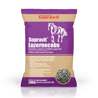 Supravit Luzernecobs 20 kg energiereiches Pferdefutter, reichhaltig an Carotin  - Bild 1 von 2
