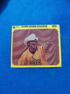 1977 Fleer - Gong Show - Sticker - Chuck Barris - (Wearing Cowboy Hat) 