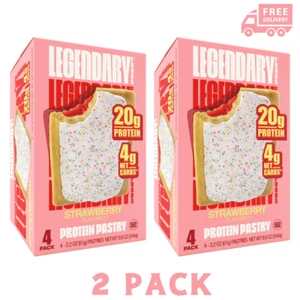 Legendary Foods Protein Pastry - Strawberry 4 Pack X 2 Protein Snack Keto Friend - Picture 1 of 1