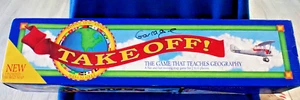 Vintage 1987 Take Off Board Game Teaches Geography World Map Resource Games - Picture 1 of 11