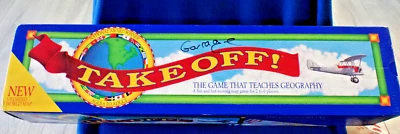 Vintage 1987 Take Off Board Game Teaches Geography World Map Resource Games - Image 1 of 4