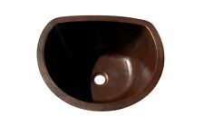 17 pouces évier ovale en cuivre forme « D »