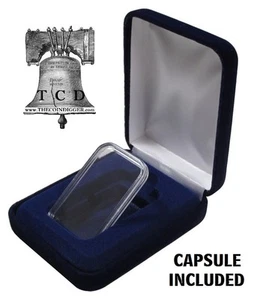 1oz Silver Bar Holder Air-tite Capsule & Velvet Display Steel Box Vertical Case - Picture 1 of 5