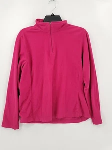 Lands End Girls Size L(14-16) Color Purple Long Sleeve 1/4 Zip Polyester Shirt - Picture 1 of 5
