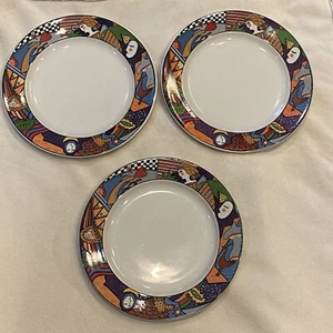 Vitromaster Metropolitan Stoneware Set of 3 Dinner Plates 1991 VGC - Picture 1 of 7