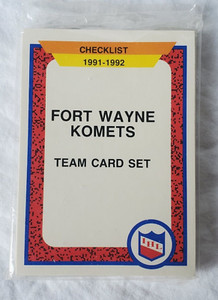 SEALED Fort Wayne Komets IHL Hockey 1991-92 Team Card Complete Set