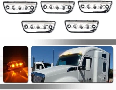 For 15-20 Kenworth T680 T770 T880 Peterbilt 569 Truck Cab Roof Top Marker Lights - Image 1 of 4