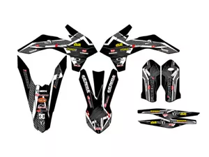 2015-2016 EXC PODIUM Black Senge Graphics Kit Compatible with KTM - Foto 1 di 10