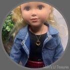 Class Ring Style Pendant Necklace 18 Inch Fashion Doll 18” Doll Jewelry