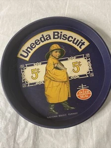 Uneeda Keks 5 Cent rund Servierdose Tablett - Bild 1 von 5