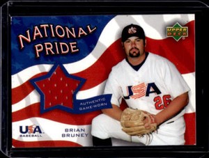 2004 Upper Deck Brian Bruney National Pride Game Used Jersey NPJ-BB USA Baseball