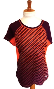 FILA Sport Running Women's Orange Maroon short sleeve top XL New with Tags - Picture 1 of 4