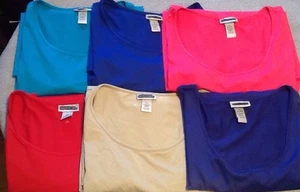 Catherines Maggie Barnes Tank Top Shell Purple Red Blue Pink Black New NWOT - Picture 1 of 18
