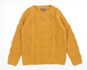 Primark Womens Yellow Round Neck Polyester Blend Jumper Size 4 - Picture 1 of 12