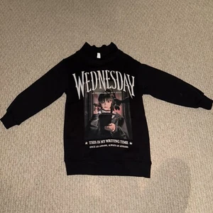 Zara Wednesday Addams Sweatshirt Dress Girls 6-7 Excellent Ships Same Day 🥰 - Picture 1 of 4