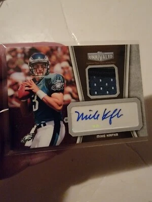 MIKE KAFKA  ROOKIE  2010-11  AUTO  RPA Patch   Philadelphia Eagles Unrivaled  - Image 1 of 2