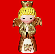ARDCO Vintage Christmas Angel Taper Candle Holder Figurine Praying 1970