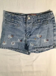 Old Navy Blue jeans/Girl’s Denim Shorts/Size 10/Butterfly &Flower Print * - Picture 1 of 8