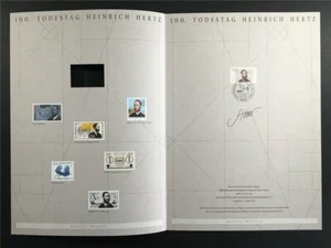 GERMAN POST ART-EDITION 1994/02 1710 HEINRICH HERTZ PHYSICAN PHYSICS - Picture 1 of 5