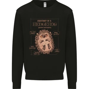 Anatomy of a Hedgehog Funny Kids Sweatshirt Jumper - Picture 1 of 35