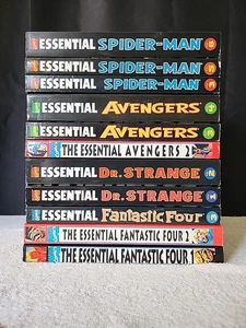 Marvel Essential 11 Bücher Lot: Avengers, Spider-Man, Dr. Strange & Fantastic Four - Bild 1 von 13