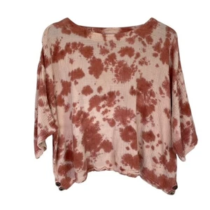 Pure Jill J.Jill orange Batik Gaze Top - Petite Large - Bild 1 von 6