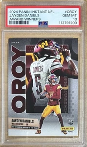 Ganadores instantáneos del premio Jayden Daniels Washington Commanders de la NFL 2024 #OROY PSA 10 - Imagen 1 de 2