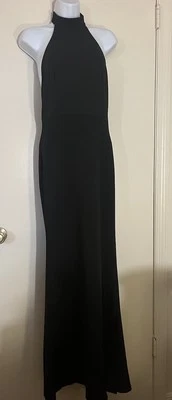 Ladies MINUET Black Backless Fit & Flare Maxi Dress Size Sm - Image 1 of 4