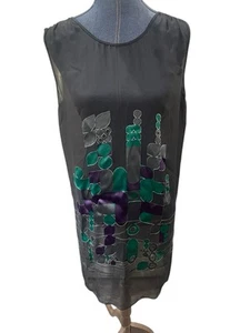 Leon Max Limited Edition Black Silk Blend Sheer Dress Size Medium - Picture 1 of 6