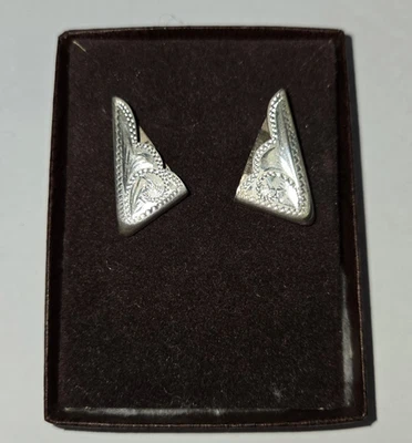 Vintage Fleming Silver Overlaid Collar Tips in Partial Box - Image 1 of 3