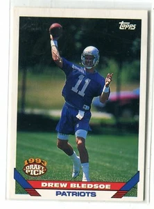 1993 Topps Drew Bledsoe tarjeta de novato a radiocontrol #130 Patriots Bills Cowboys - Imagen 1 de 1