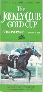 1988 JOCKEY CLUB PROGRAM WAQUOIT ALYSHEBA HOF WINNING COLORS CREME FRAICHE UNUSE - Picture 1 of 2