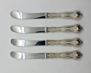 Pompadour By Birks Sterling Silver 6 3/4" Butter Knife Set of 4 - Picture 1 of 5