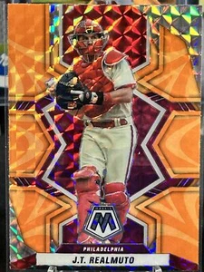 J.T. Realmuto Philadelphia Phillies 2022 Panini Mosaic Reactive Orange Mosaic - Picture 1 of 2