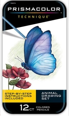 TÉCNICA PRISMACOLOR 12 JUEGO DE DIBUJO DE ANIMALES LÁPICES DE COLORES NUEVOS ENVÍO/H gratis Foto 1 de 3