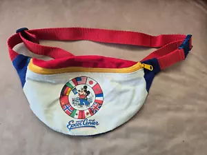 DISNEY EPCOT CENTER TOPOLINO marsupio tela regolabile vintage Disney Wor - Foto 1 di 10