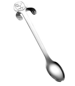 3pc Coffee Spoon Stainless Steel Dessert Spoon Dog Shape Hanging Cup Coffee Tea