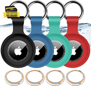 4 Pack,Ipx8 Waterproof Airtag Holder for Apple Air Tags with Air Tag Keychain,Sh - Picture 1 of 6