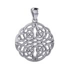 Large Celtic Knot Heritage 925 Sterling Silver Pendant by Peter Stone Jewelry