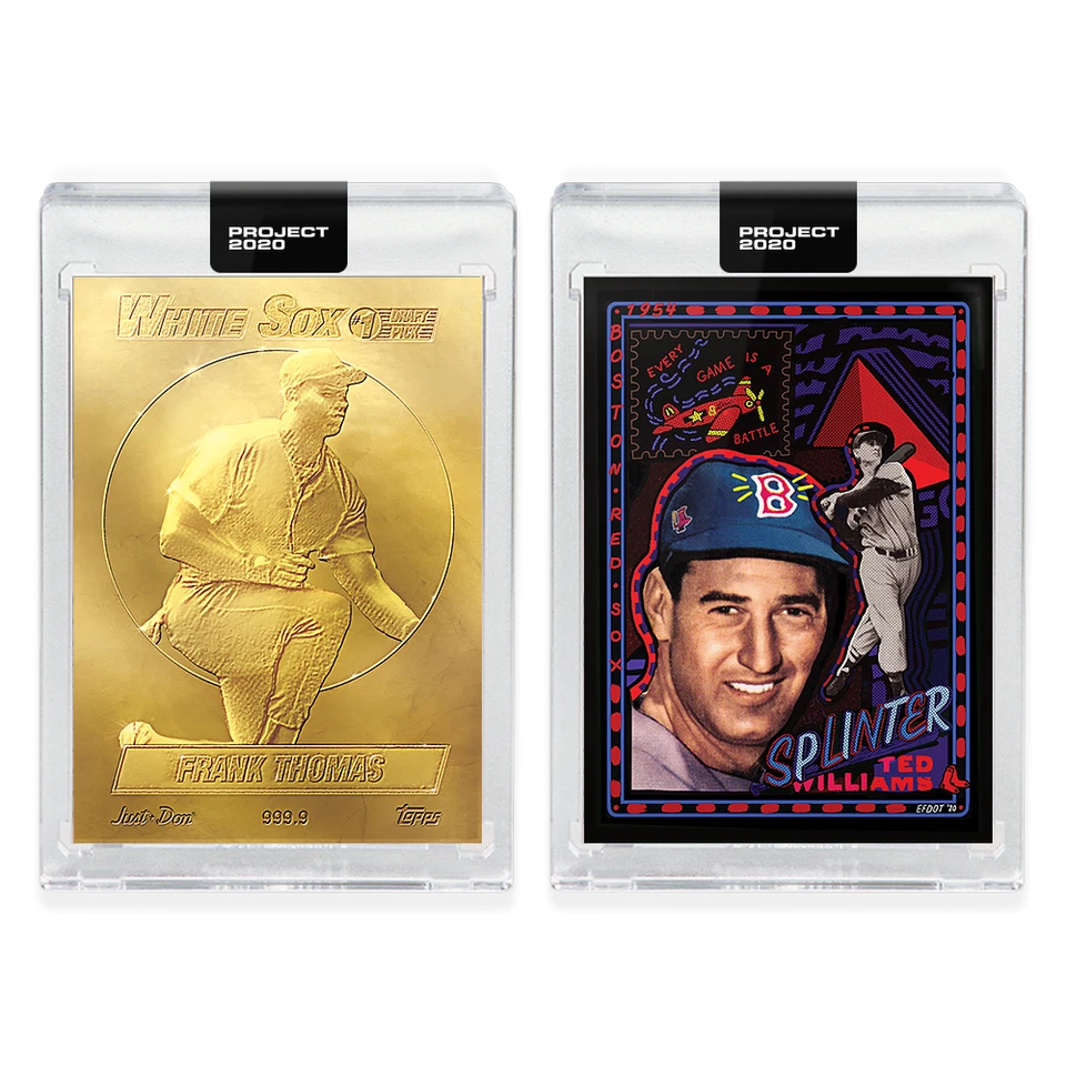 2-Card Bundle - Topps PROJECT 2020 Cards 73-74 Frank Thomas Ted Williams Red Sox - Image 1 of 4