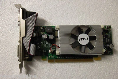 MSI GeForce 210 PCIe Graphics Video Card 512MB GDDR2 VGA DVI HDMI VN210-MD512 - Image 1 of 4