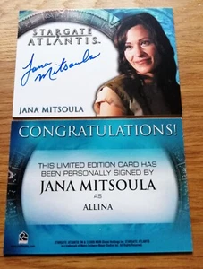 Stargate Atlantis Season 1 Autograph Trading Card J. Mitsoula As ALLINA - Bild 1 von 1
