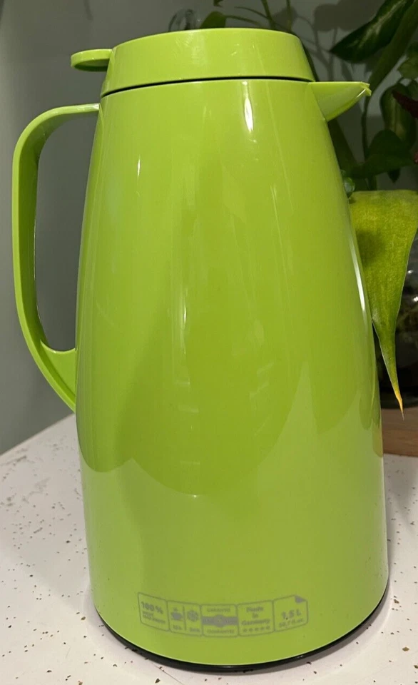 EMSA Carafe Coffee Jug 1.5/ml W/High Quality Glass Liner Green Made in Germany - Image 1 of 4